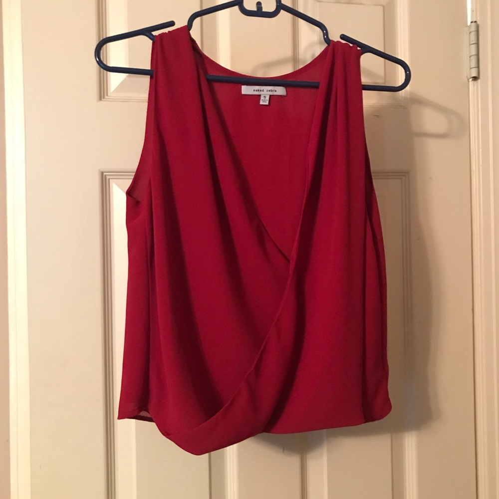 Dark pink/maroon low cut top
